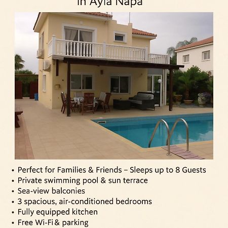 Carolyn Villa Is A Luxury 4-Bedroom Villa With Private Pool In Ayia Napa Exteriör bild